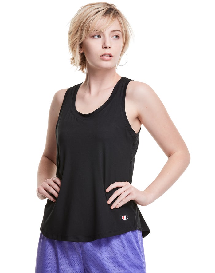 Champion Soft Touch Cutout Tanktop Dames - Zwart - Belgie 5269NQWKH